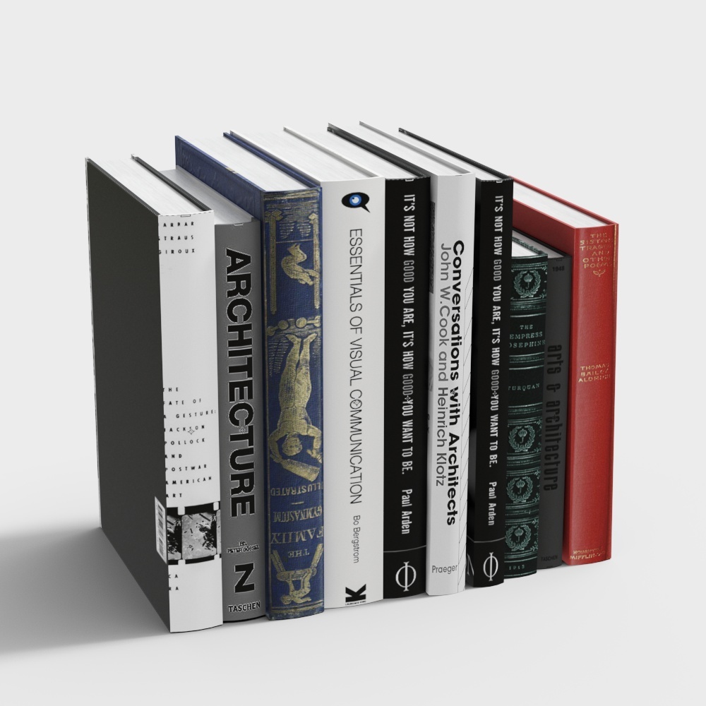 Elegant Bookshelf Collection 3D model