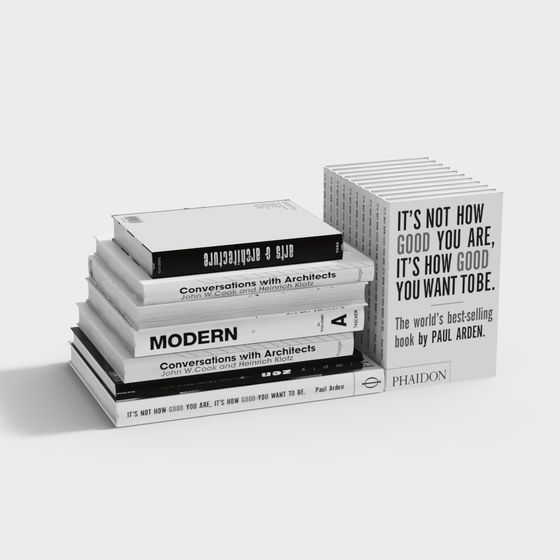 Minimalist Low-Poly Book Stack 3D model