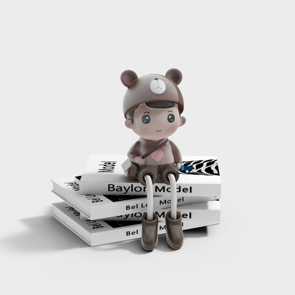 Charming Baylor Bear 3D Model