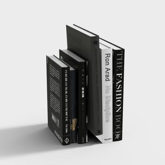 Elegant Low-Poly Bookshelf 3D Model