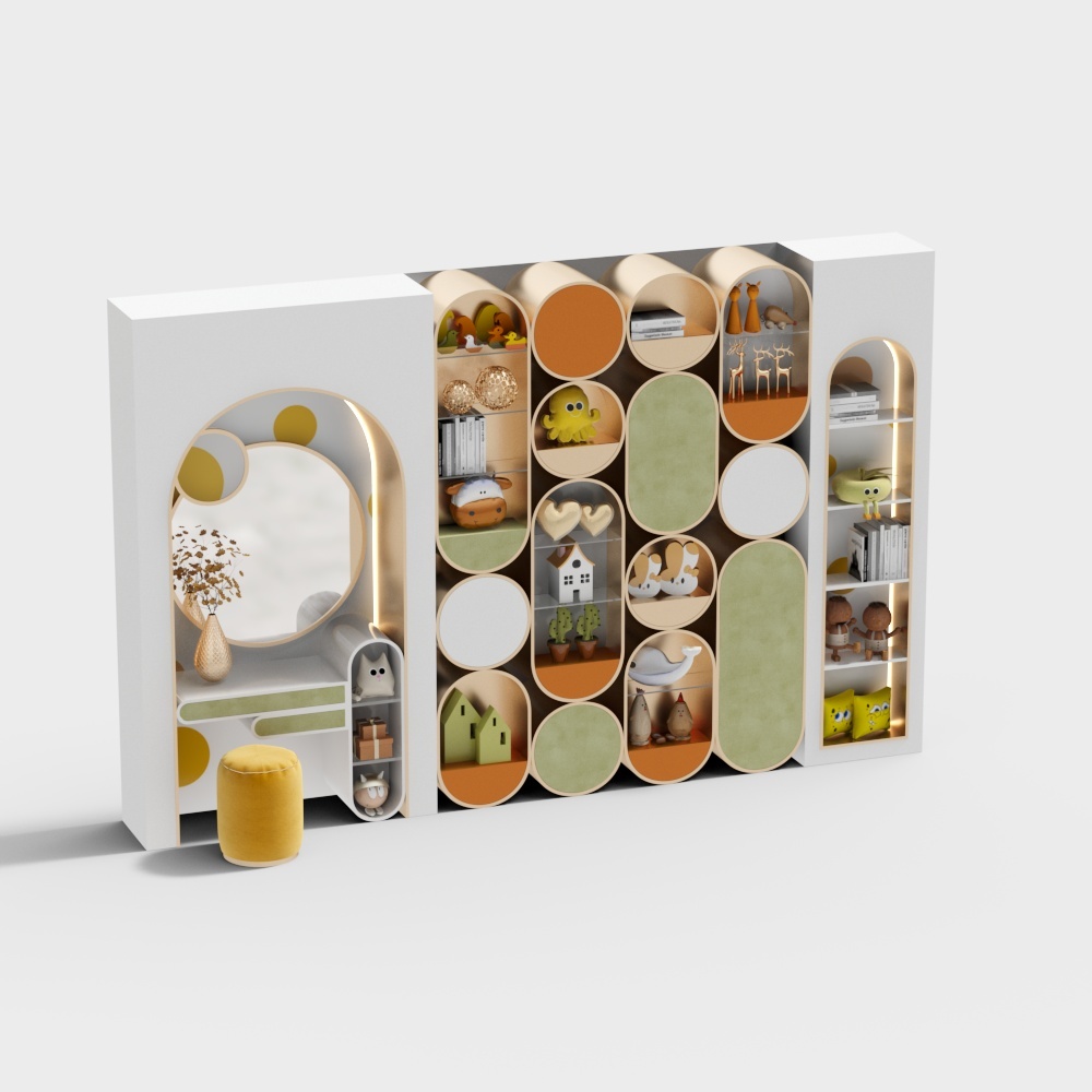 Modern decorative shelf bookshelf shelf