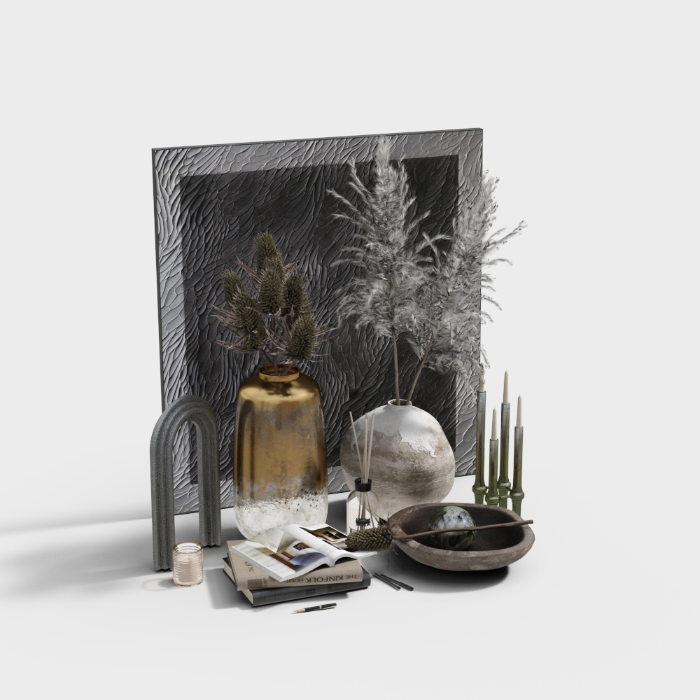 Modern floral ornaments combination