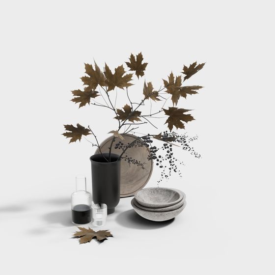 Low-Polygon Nature Inspired 3D Model