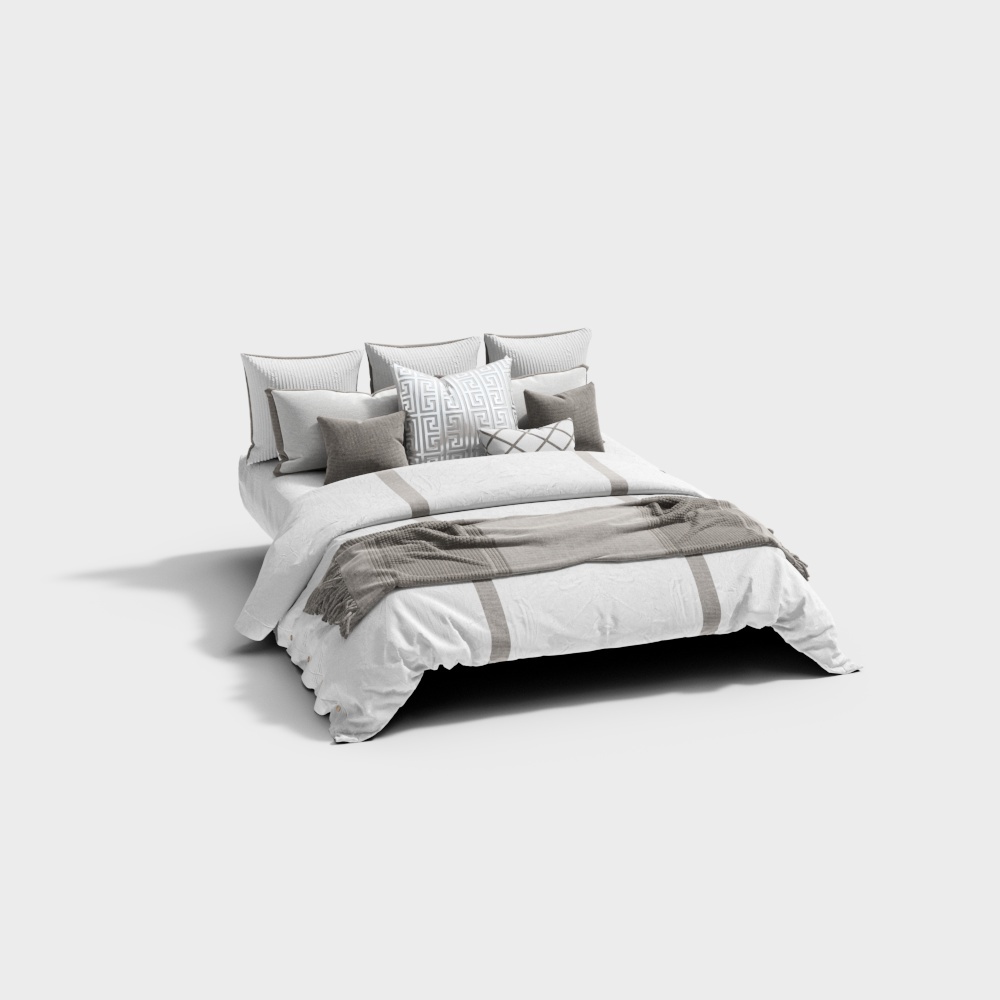 Nordic home master bedroom bedding