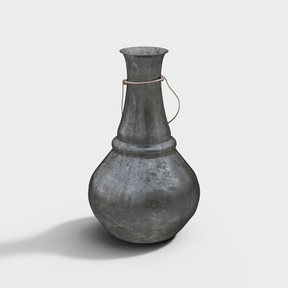 Retro Metal Vase 3D Model