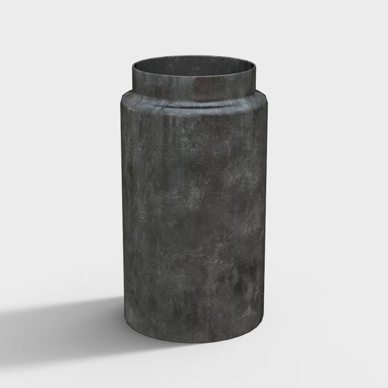 Low Poly Industrial Waste Can 3D model