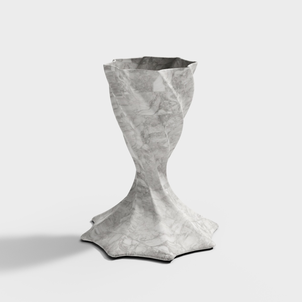 Twisted Marble Vase 3D model