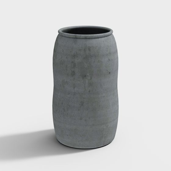 Low Poly Concrete Vase 3D model