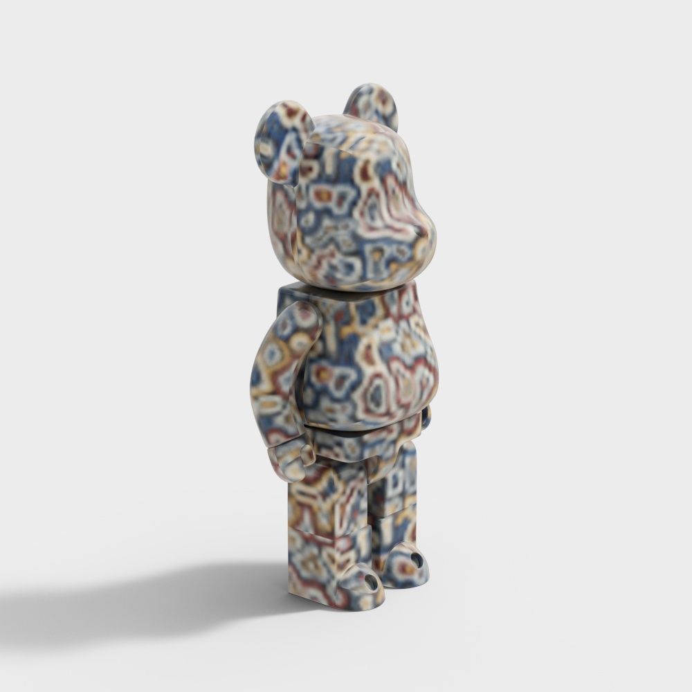 Stylish Camo Bear 3D model