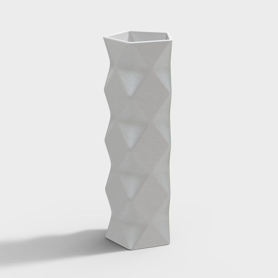 Geometric Prism Vase 3D model