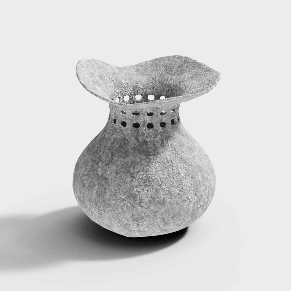 Modern ceramic ware gray and white