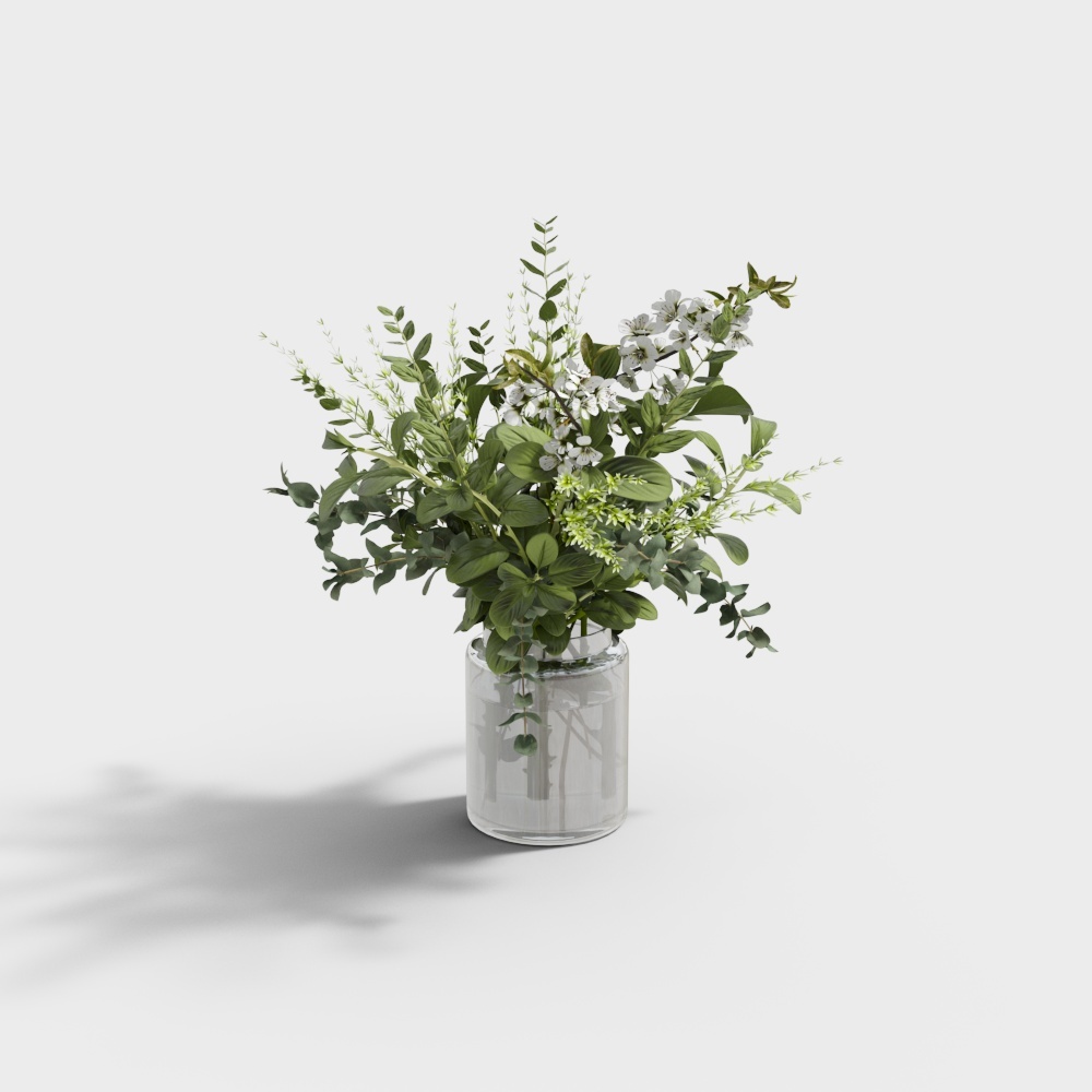 Modern Glass Vase Floral Arrangement