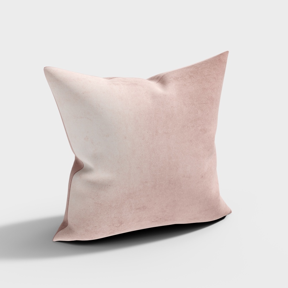 Velvet Pillow 3D Model – Soft Pink Fabric