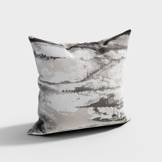 Abstract Art Style Cushion 3D model