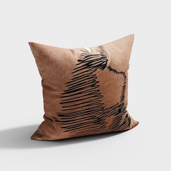 Elegant Low-Poly Pillow 3D Model for Modern Interiors