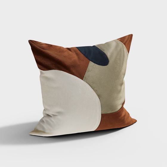 Stylish Low-Poly Decorative Pillow 3D Model