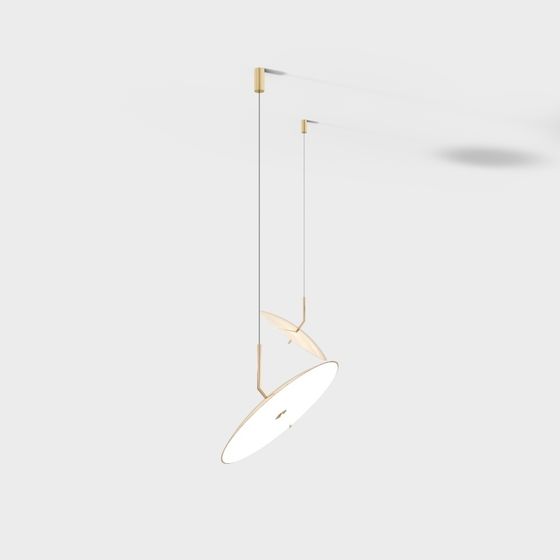 Elegant Suspension Light 3D model for Creative Projects