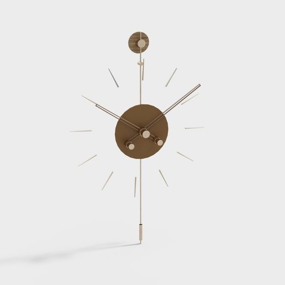Stylish Clock Wall 3D Model for Unique Decor