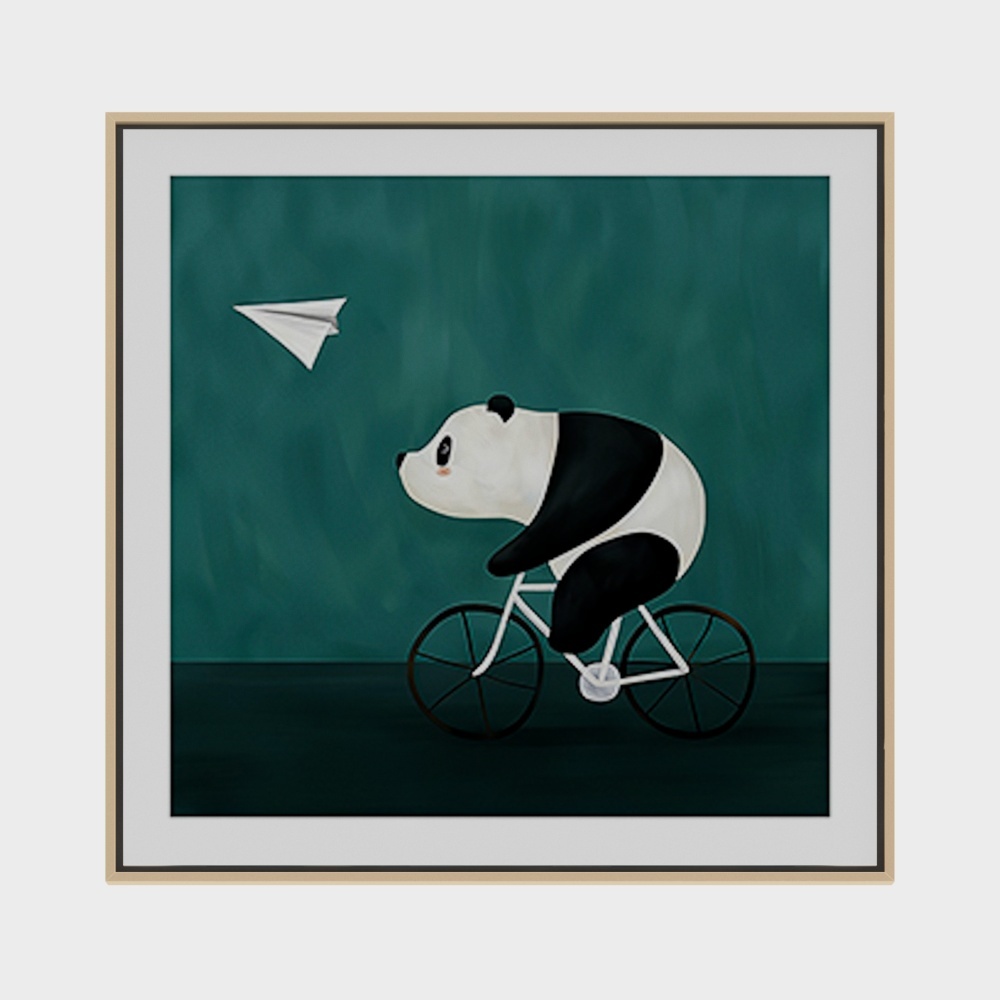 Panda Bicycle Rider 3D model