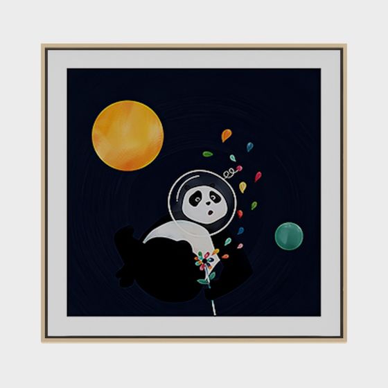 Whimsical Panda Astronaut 3D model for Creative Projects