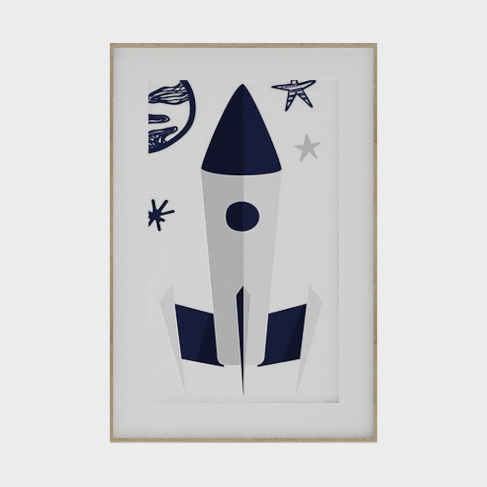 Sleek Rocket Ship 3D model for Space Projects