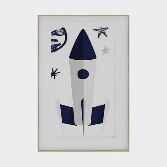 Stylish Low-Poly Rocket Ship 3D model for Space Projects