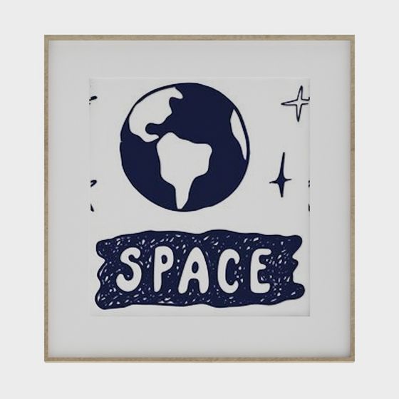 Stylish Space Poster 3D model for Modern Design