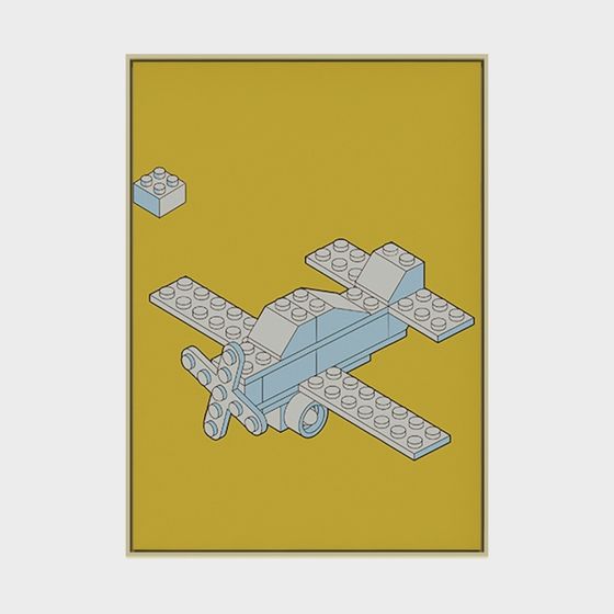 Creative Building Block Airplane 3D model