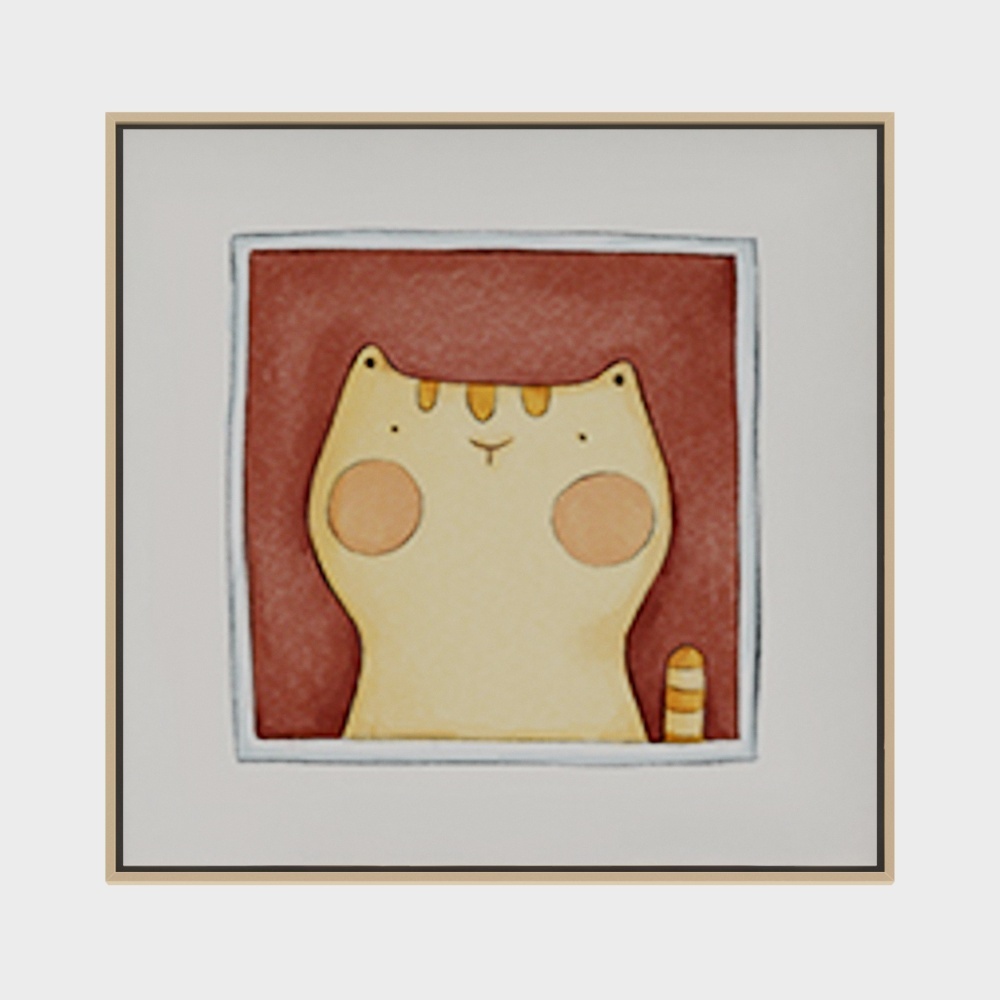 Tranh trang trí trẻ em hiện đại - mèo con