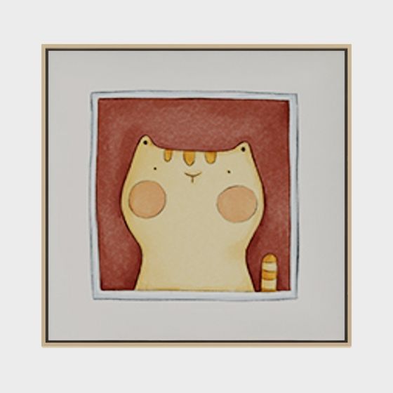 Tranh trang trí trẻ em hiện đại - mèo con