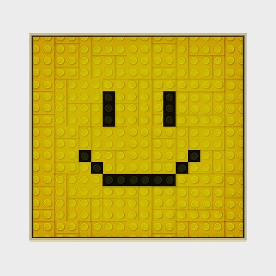 LEGO Style Smiley Face 3D Model