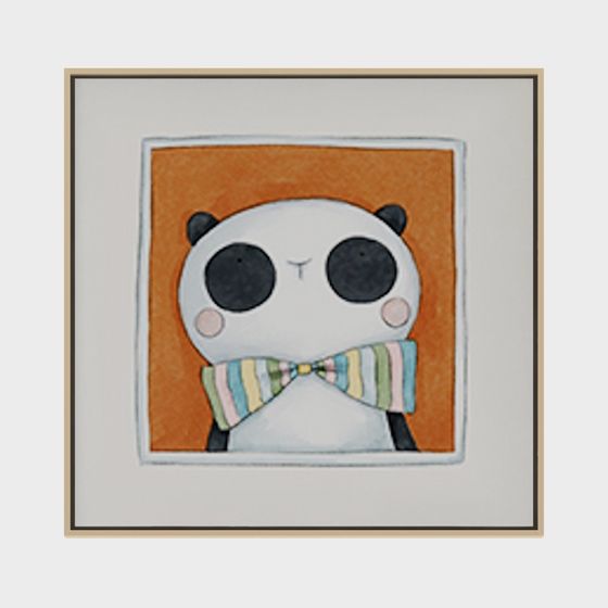 Panda Gentleman 3D model - Playful Low Poly Design