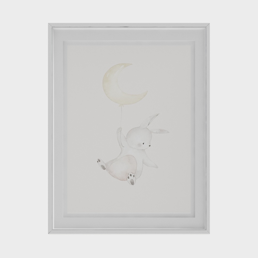 Modern children's decorative painting of the moon_Copy