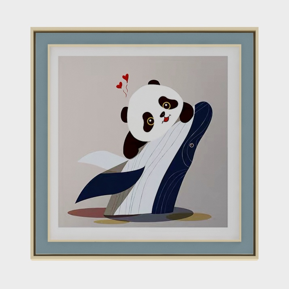 Charming Low-Poly Panda 3D model