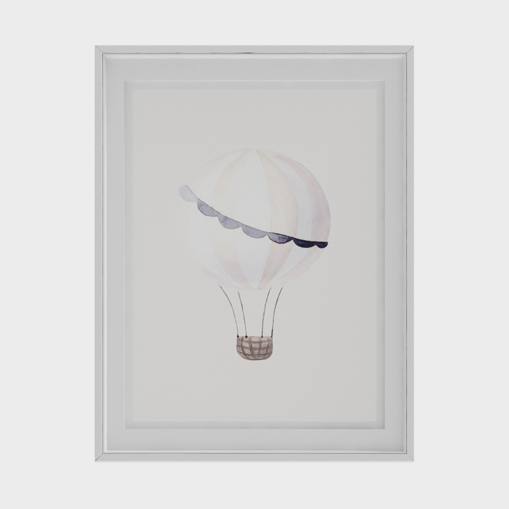 Peinture décorative d'enfants moderne montgolfière