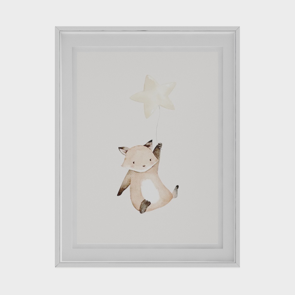 Whimsical Star Fox 3D model in Fantasy Forest