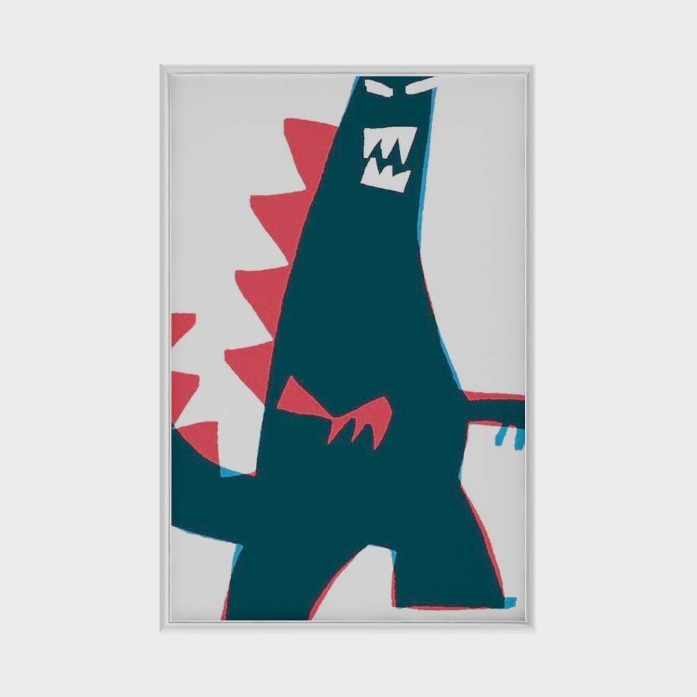 Modern abstract dinosaur children's decorative painting_Copy