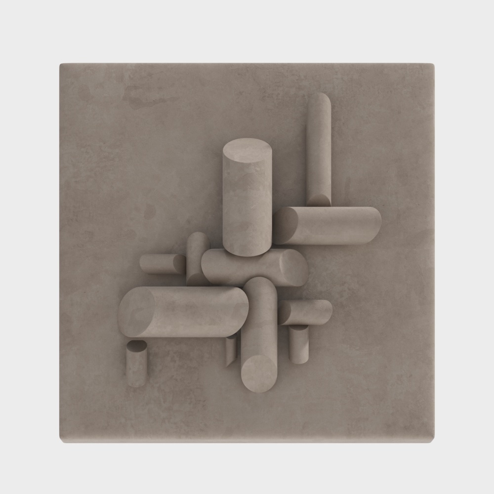 와비사비 스타일 기둥 벽장식