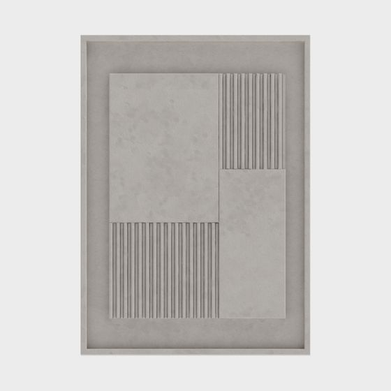 Décoration murale style wabi-sabi beige à bande