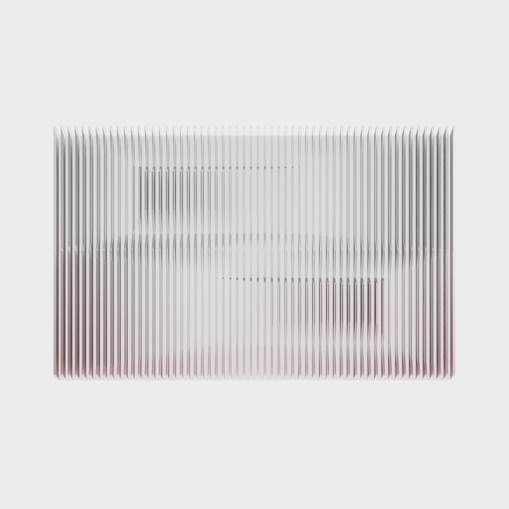 Modern wall decoration pink and white concave and convex