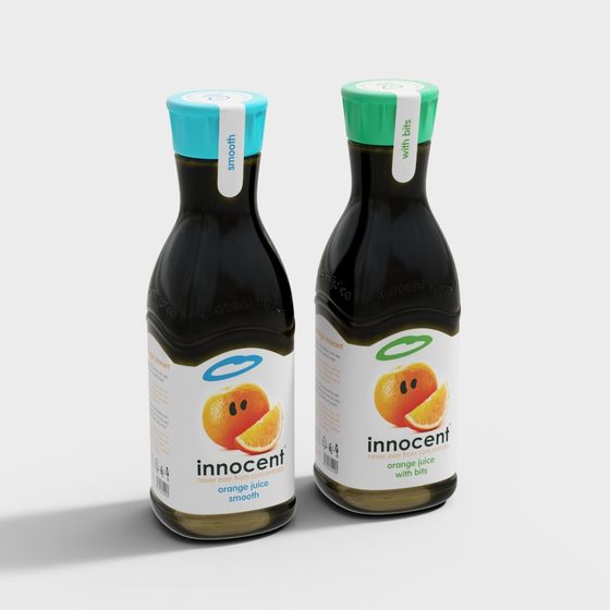 Innocent Juice Bottle 3D model for Creative Projects