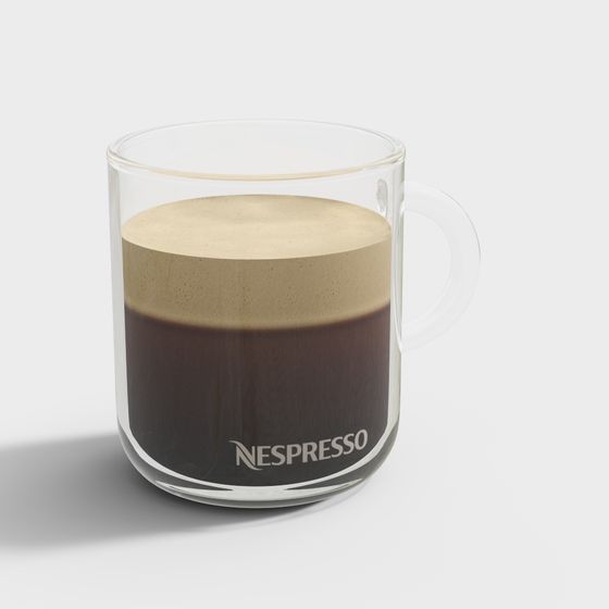 Low Poly High Detail Nespresso Coffee Cup 3D model