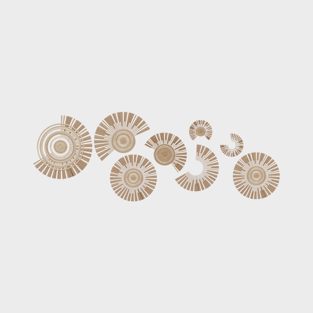 Elegant Low-Poly 3D Models Collection – Warm Beige Tones