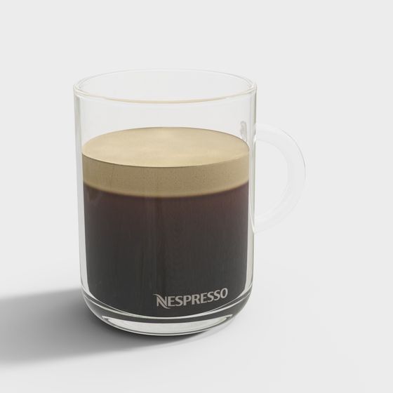 Low-Poly High-Detail Nespresso Coffee Cup 3D model