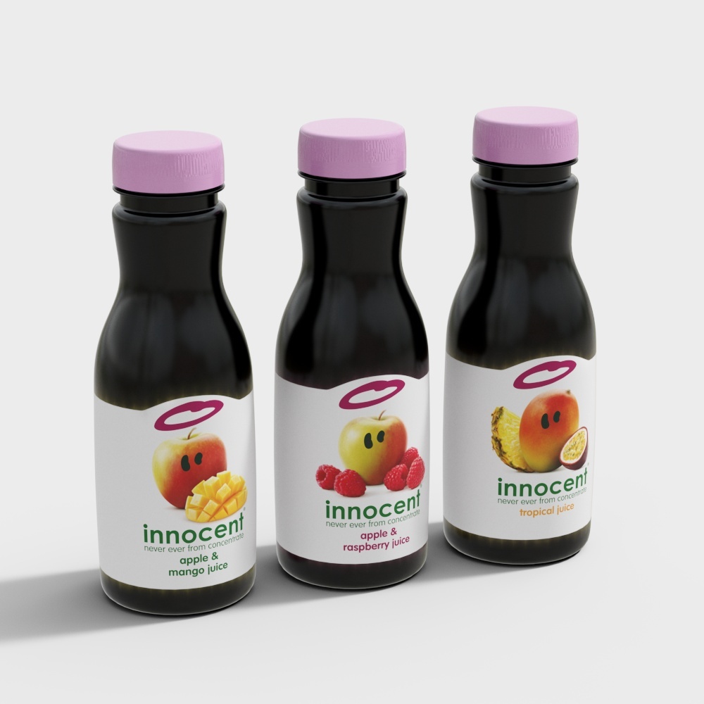 Innocent Juice Bottles 3D model