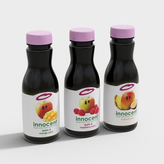 Innocent Juice Bottles 3D model