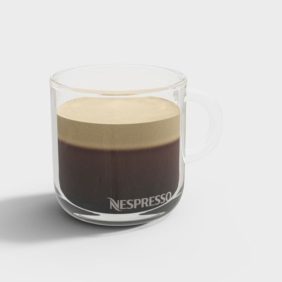 Elegant Nespresso Coffee Cup 3D model for Creative Projects