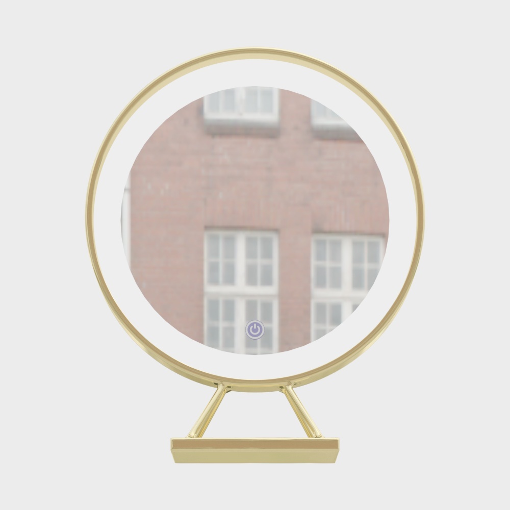 Miroir de maquillage de 0,4m de diamètre avec touches lumineuses, clés peintes - BSGZMS0061-