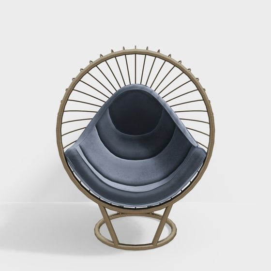 Ring Lounge Chair Low Poly 3D model
