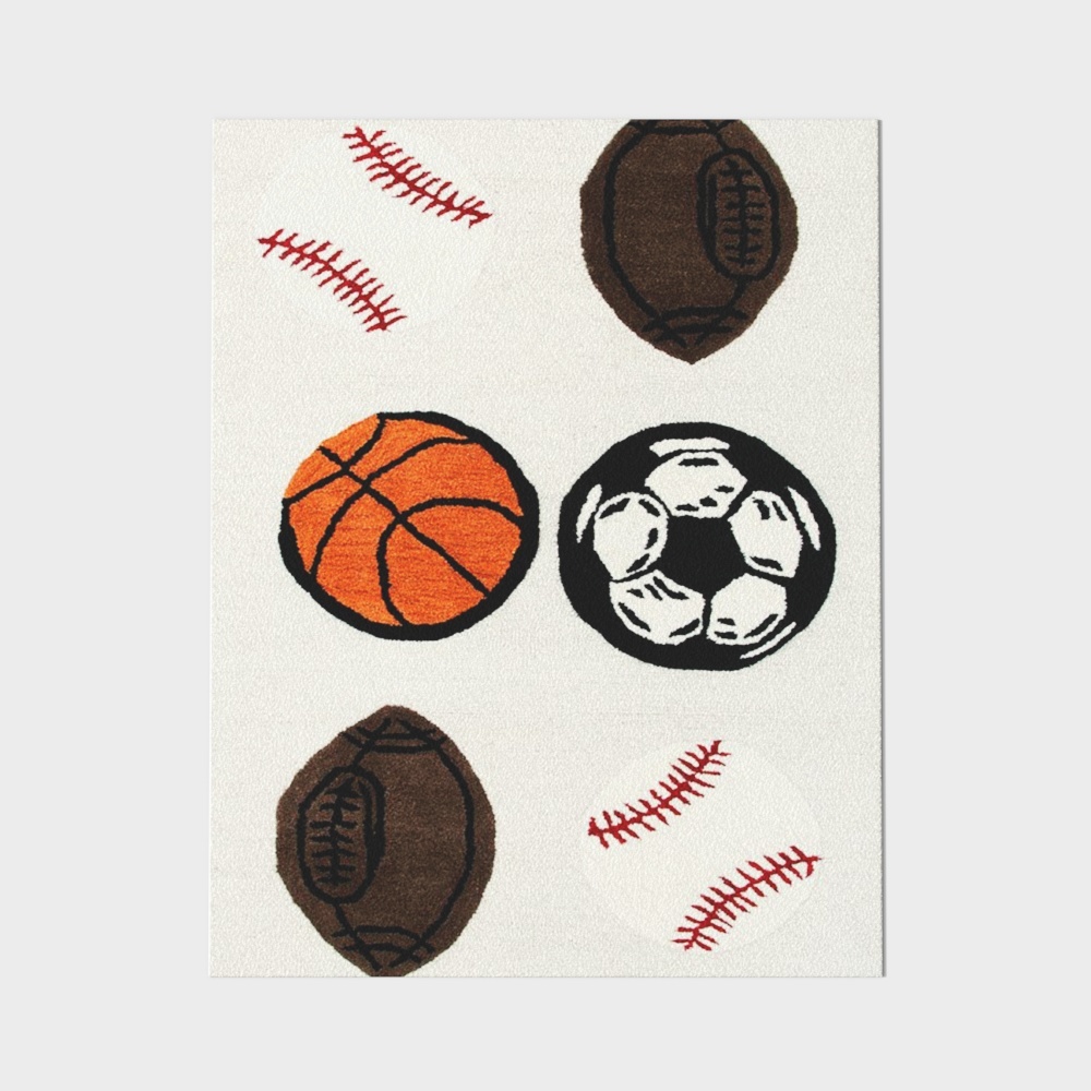Vibrant Sports Theme Carpet 3D Model – Colorful Sports Design